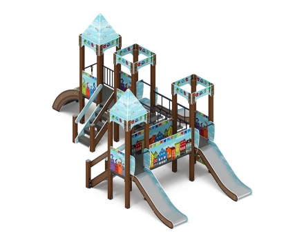 Детская игровая площадка Королевство (Коты) ДИК 1.15.04-21 H=900 оптом, фото 4