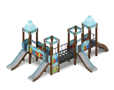 Детская игровая площадка Королевство (Коты) ДИК 1.15.04-21 H=900 оптом, фото 1