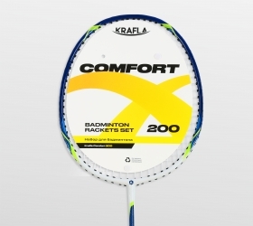 KRAFLA Comfort 200 Набор для бадминтона: ракетка (2 шт), волан (2 шт) оптом, фото 4