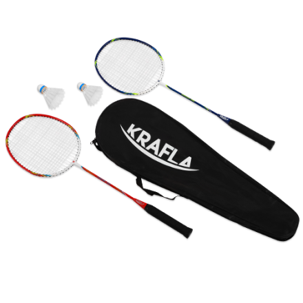KRAFLA Comfort 200 Набор для бадминтона: ракетка (2 шт), волан (2 шт) оптом, фото 1