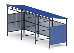 Навес контейнерной площадки для мусора (3 секции) МФ 55.02.03.3-03, фото 1 Навес контейнерной площадки для мусора (3 секции) МФ 55.02.03.3-03, фото 1