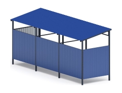 Навес контейнерной площадки для мусора (3 секции) МФ 55.02.03.3-03, фото 2 Навес контейнерной площадки для мусора (3 секции) МФ 55.02.03.3-03, фото 2