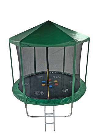 Батут 10FT 3,05м SportElite HOME с принтом, защитной сеткой, крышей и лестницей FR-30-10FT оптом, фото 1