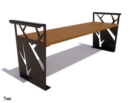 Скамейка уличная Березка, Лиственница 2 м оптом, фото 4