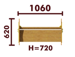 Скамейка детская Морская звезда 26013 для игровой площадки, фото 2
