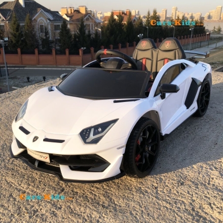 Электромобиль Lamborghini Aventador SVJ — HL328 белый оптом, фото 12