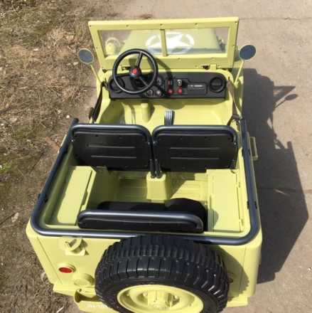 Электромобиль Jeep Willys YKE 4137 4WD хаки оптом, фото 5