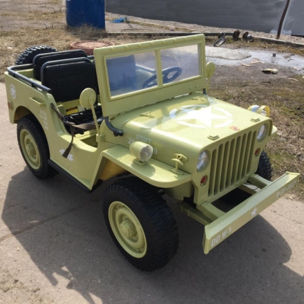 Электромобиль Jeep Willys YKE 4137 4WD хаки оптом, фото 3