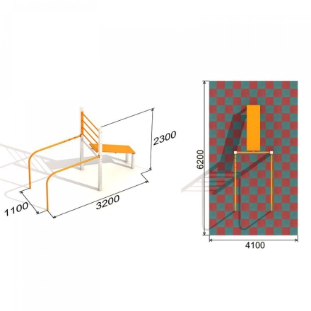 Оборудование для Воркаут ActiSteel S 10 для спортивной площадки оптом, фото 5