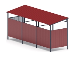 Навес контейнерной площадки для мусора (3 секции) МФ 55.02.03.3-04, фото 2 Навес контейнерной площадки для мусора (3 секции) МФ 55.02.03.3-04, фото 2