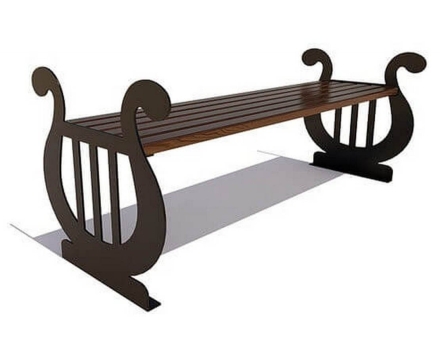 Парковая скамейка Лира, Сосна 0,6 м оптом, фото 2