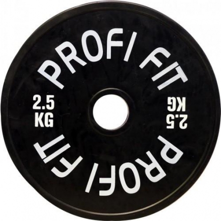 Диск для штанги каучуковый, черный, PROFI-FIT D-51, 2,5 кг оптом, фото 1