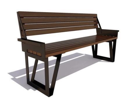 Парковая скамейка Ижевск, Лиственница 0,6 м оптом, фото 3