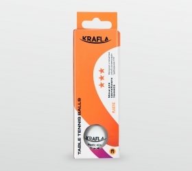 KRAFLA B-WT3000 Набор для настольного тенниса (мяч три звезды 3шт.) оптом, фото 2