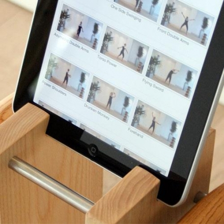 Набор гантелей с подставкой NOHrD Swing Turm, материал: дуб, общий вес: 26 кг оптом, фото 4