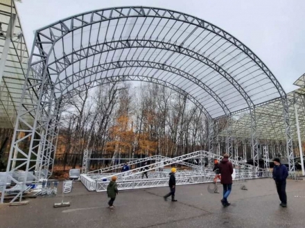 Высокий арочный навес с большим пролетом оптом, фото 1