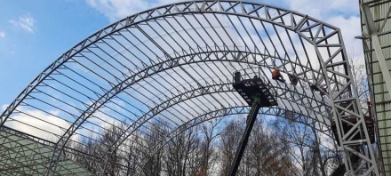 Высокий арочный навес с большим пролетом оптом, фото 8