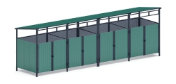 Навес контейнерной площадки для мусора (4 секции) МФ 55.02.02.4-01, фото 1 Навес контейнерной площадки для мусора (4 секции) МФ 55.02.02.4-01, фото 1