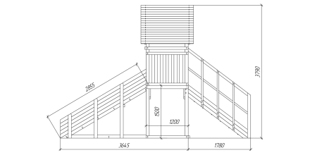 Зимняя горка Савушка Зима Wood 5 (скат 3м) оптом, фото 6