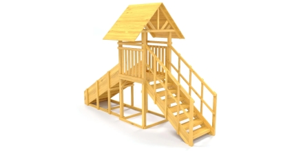 Зимняя горка Савушка Зима Wood 5 (скат 3м) оптом, фото 4