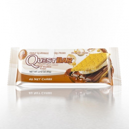 Протеиновые батончики Quest Bar S&#039;mores (Зефир-шоколад-крекер), 12 шт оптом, фото 2