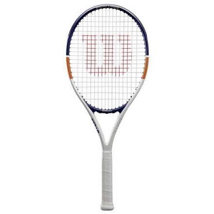 Ракетка б/т Wilson Roland Garros Elite 19, арт. WR029710H, для 5-6лет, алюминий,со струн, бел-син-ор оптом, фото 1