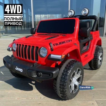 Электромобиль Jeep Rubicon 4WD красный оптом, фото 1