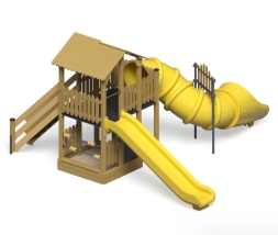 Игровой комплекс Эко Домик на дереве ИК-123.1 для детской площадки, фото 1