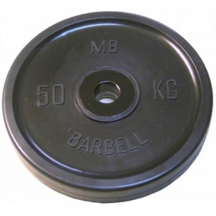 Диск олимпийский Barbell d 51 мм чёрный 50 кг оптом, фото 1