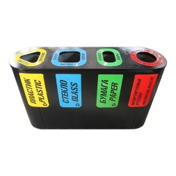 Урна для раздельного сбора мусора Город 4, 4 секции (4х48л)