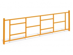 МФ 7.084 Ограждение металлическое прямое 2,5 м. в сборе, фото 1