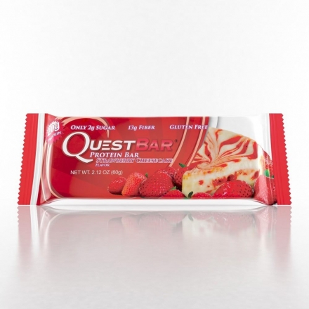 Батончик Quest Nutrition Quest Protein Bar StrawBerry CheeseCake (Клубничный чизкейк), 12 шт оптом, фото 2