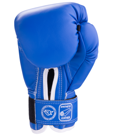 Перчатки боксерские RV-101, 8oz, к/з, синие оптом, фото 3
