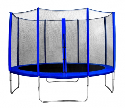 Батут с защитной сеткой &quot;Trampoline 12&quot; диаметр 3,7 м синий оптом, фото 1