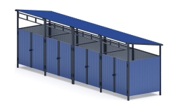 Навес контейнерной площадки для мусора (4 секции) МФ 55.02.02.4-03, фото 1 Навес контейнерной площадки для мусора (4 секции) МФ 55.02.02.4-03, фото 1