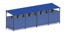 Навес контейнерной площадки для мусора (4 секции) МФ 55.02.02.4-03, фото 2 Навес контейнерной площадки для мусора (4 секции) МФ 55.02.02.4-03, фото 2