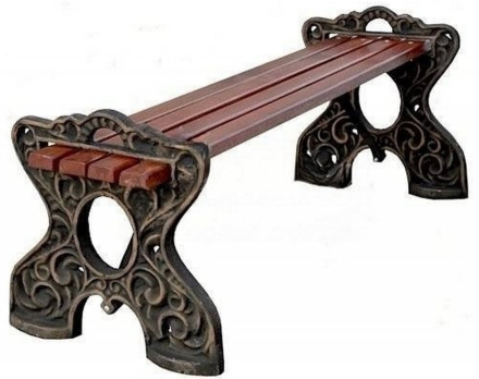 Банкетка чугунная 2,0 м (3 опоры) оптом, фото 1