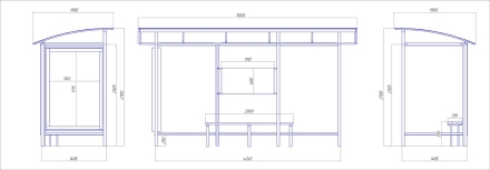 Автобусный павильон &quot;Стандарт-Л3&quot; оптом, фото 3