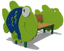 Скамейка детская Рыбка 26009.21 для игровой площадки, фото 1