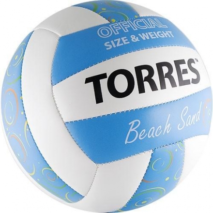 Мяч волейбольный любительский для пляжного волейбола &quot;TORRES Beach Sand Blue&quot;, размер 5 оптом, фото 2