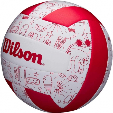 Мяч вол. &quot;Wilson Seasonal&quot; арт.WTH10320XB, р.5, 18 пан, композит.кожа, маш.сшивка, бело-красный оптом, фото 2