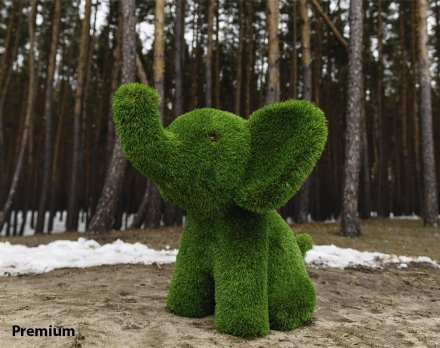 Топиари слоник Малыш - газон Premium оптом, фото 1