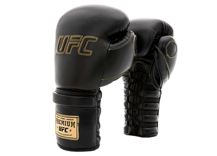 (UFC Премиальные тренировочные перчатки на шнуровке черные - 10 Oz) оптом, фото 2