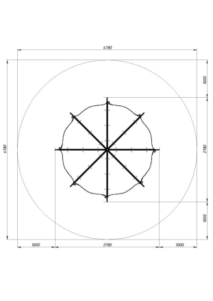 Беседка-пагода Карнавал (Шапито) - МФ 10.22.01-01 оптом, фото 6