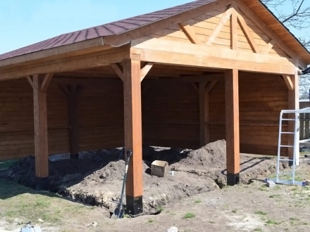 Деревянный навес ПАВЛОВО Базовая комплектация оптом, фото 3