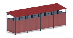 Навес контейнерной площадки для мусора (4 секции) МФ 55.02.02.4-04, фото 2 Навес контейнерной площадки для мусора (4 секции) МФ 55.02.02.4-04, фото 2