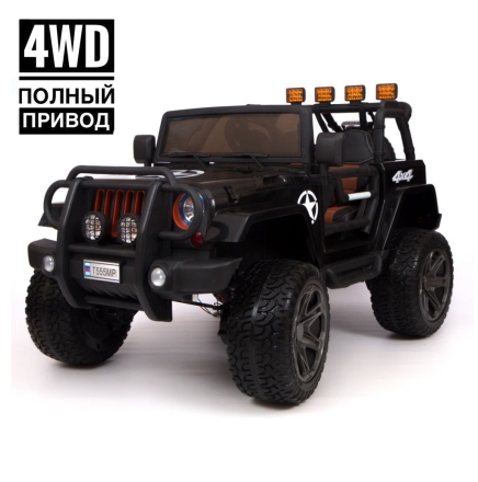 Электромобиль Jeep Wrangler 4WD WXE1688 T555MP черный оптом, фото 1