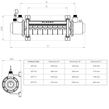 Теплообменник Elecro SST-75 75 кВт оптом, фото 4