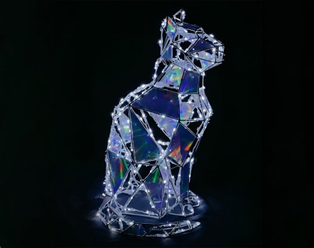 Световая полигональная фигура Кошка dr003 оптом, фото 1