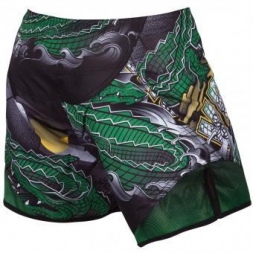 Шорты ММА Venum Crocodile Black/Green, фото 2